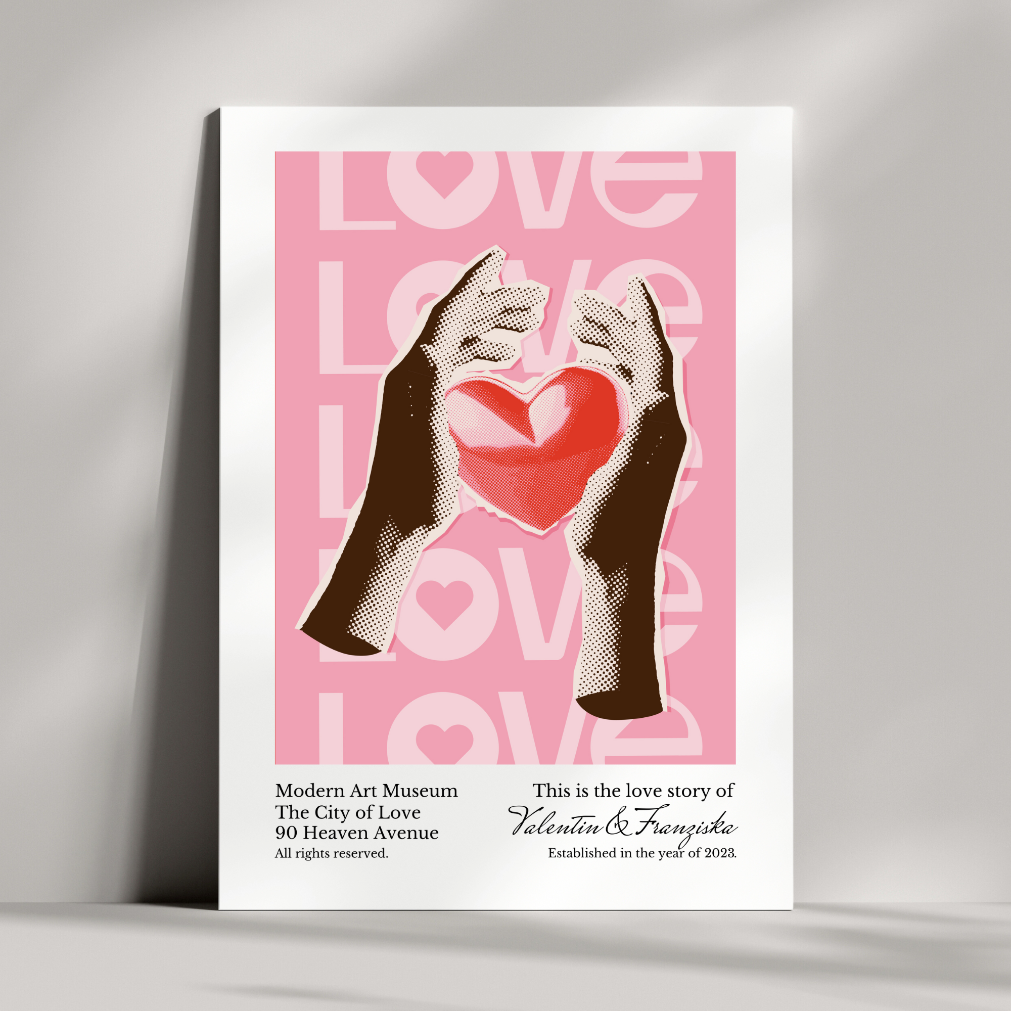 Personalisierte Metallposter