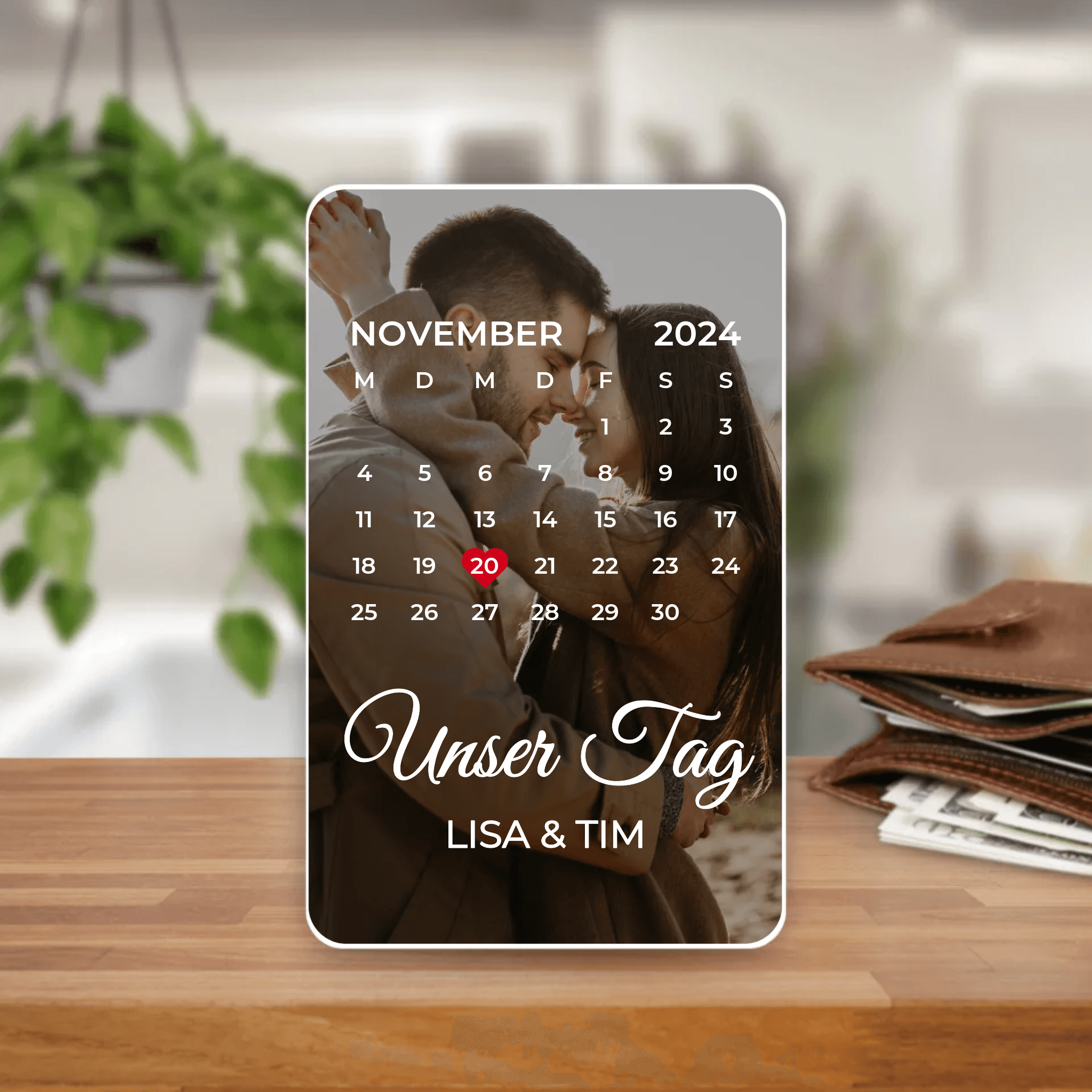 Euer besonderer Tag - Personalisierte Karte für den Geldbeutel - Coupleheaven