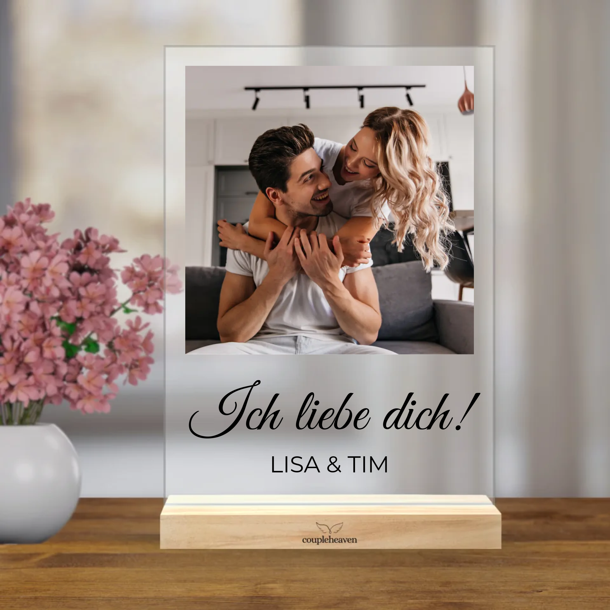 Euer Foto mit Text und Namen - Personalisiertes Acrylglas - Coupleheaven