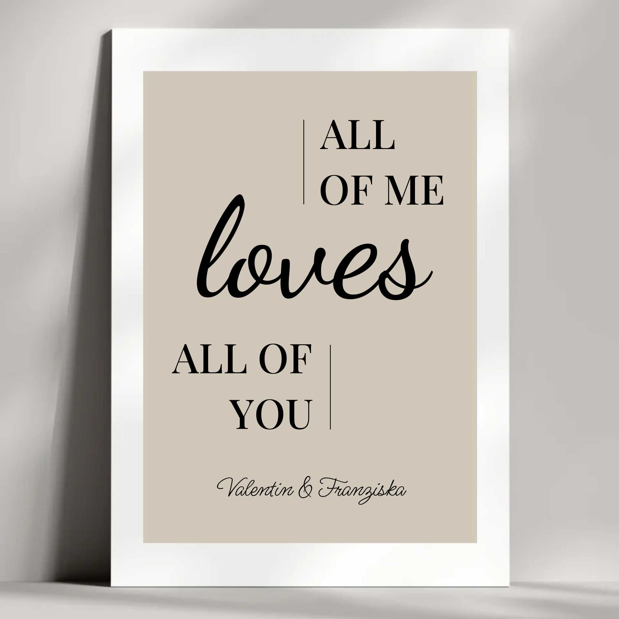 "All of me" - Personalisiertes Metallposter | Bundle-Aktion