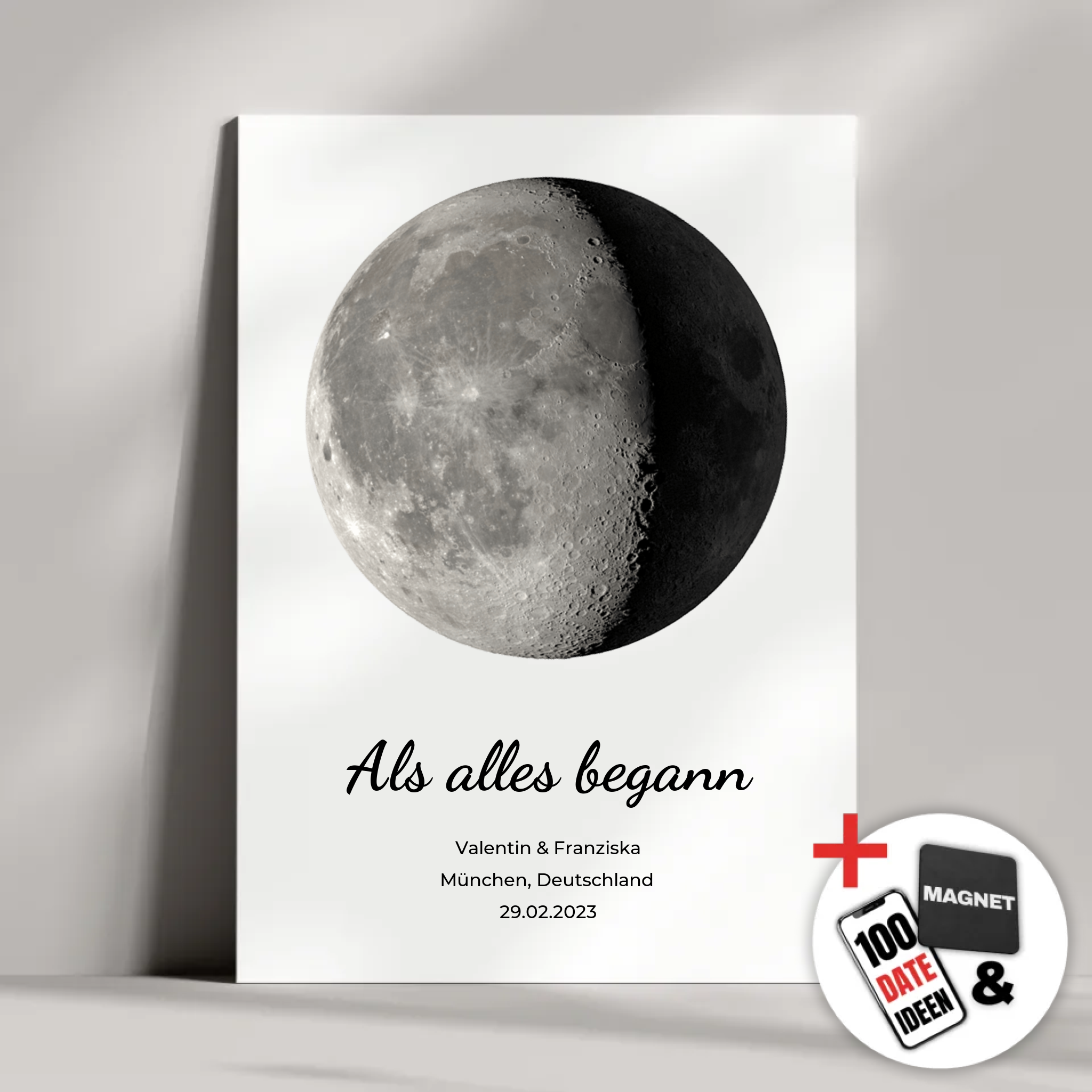 "Eure Mondphase" - Personalisiertes Metallposter | Bundle-Aktion