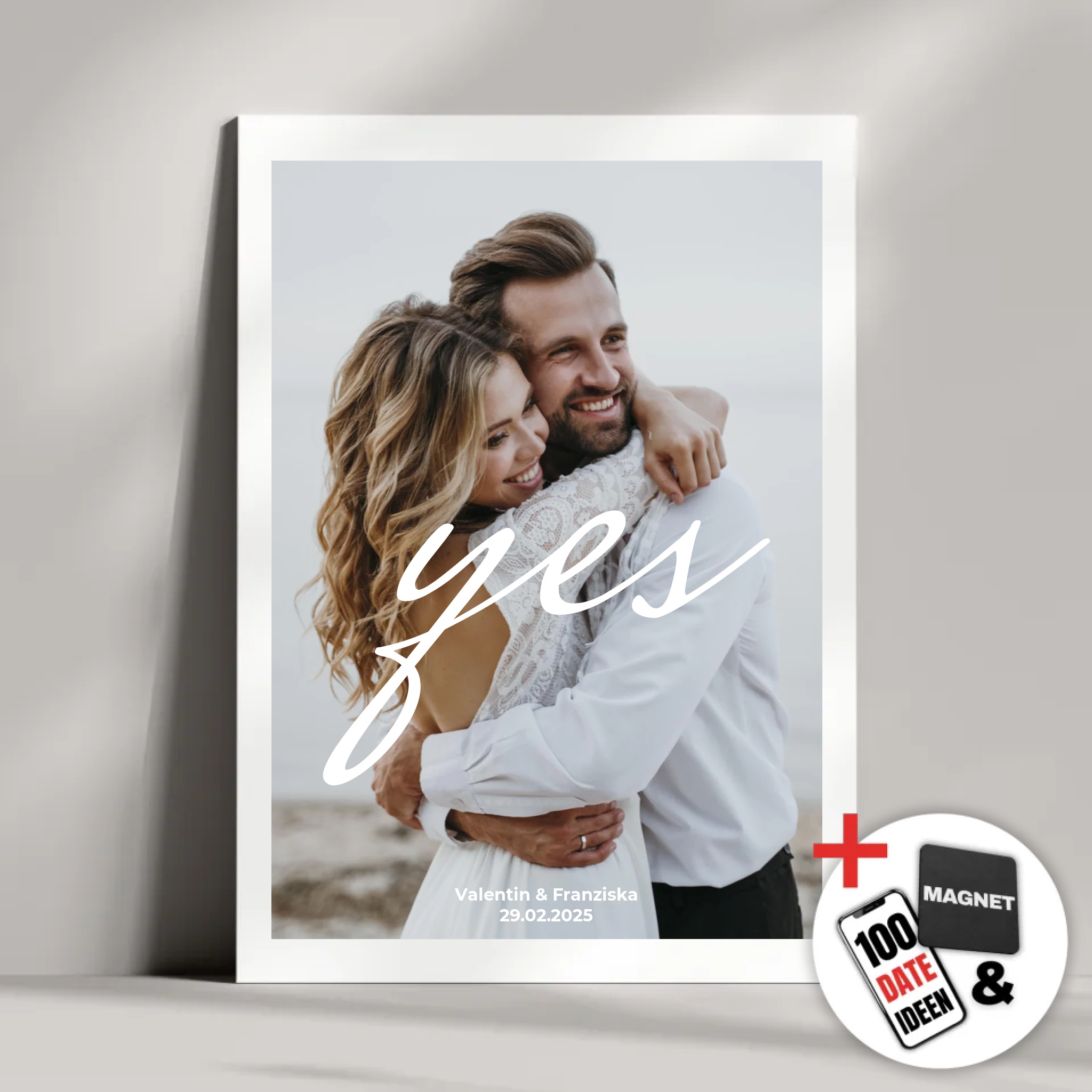 "yes mit Foto" - Personalisiertes Metallposter | Bundle-Aktion