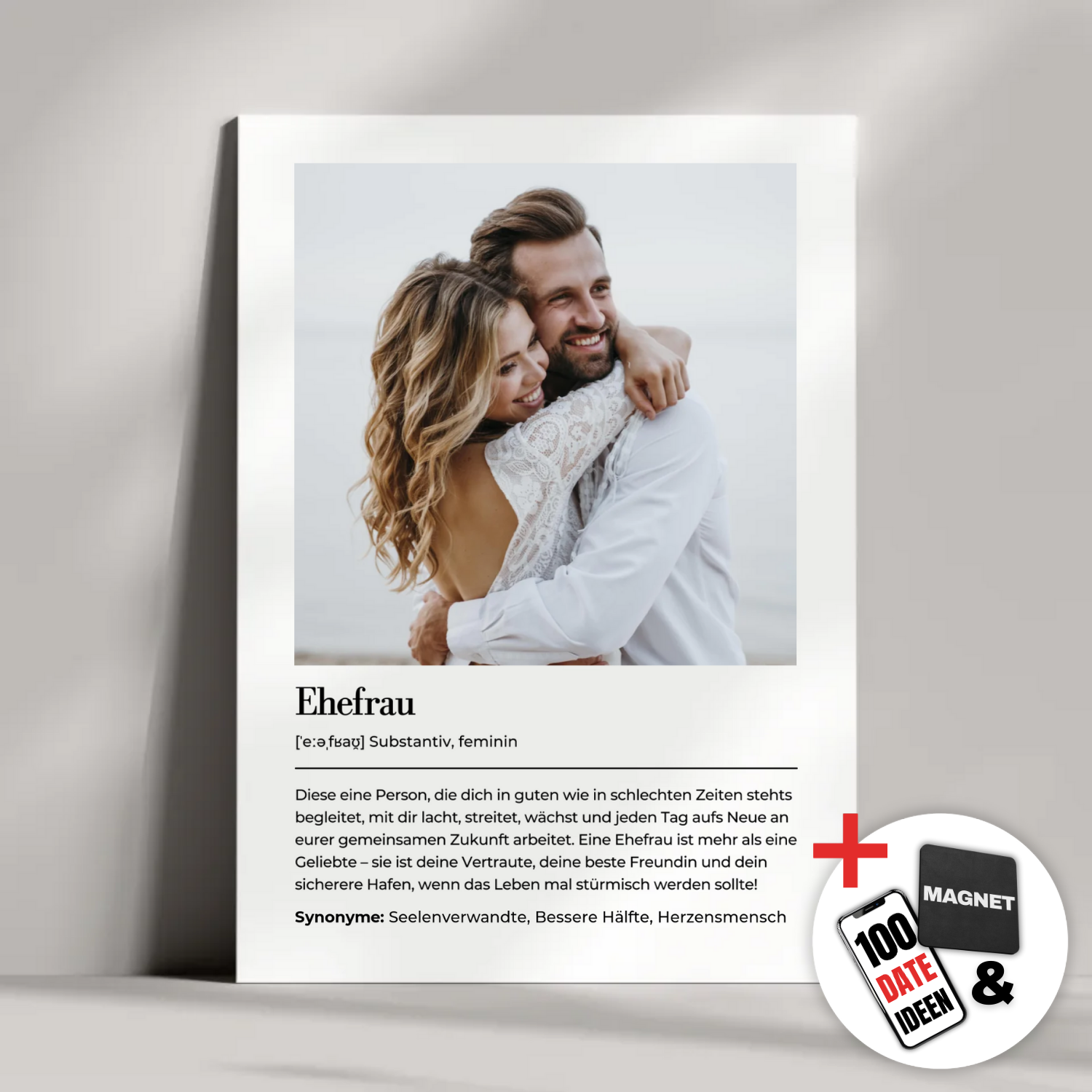 "Definition Ehefrau" - Personalisiertes Metallposter | Bundle-Aktion