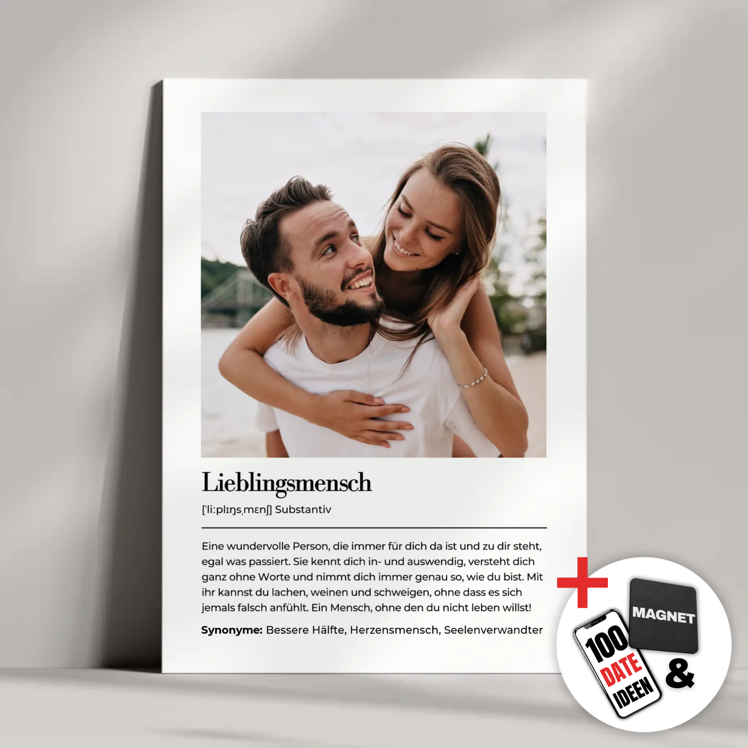 "Definition Lieblingsmensch" - Personalisiertes Metallposter | Bundle-Aktion