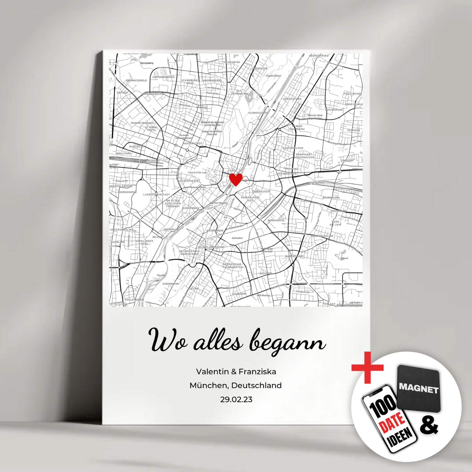 "Wo alles begann" - Personalisiertes Metallposter | Bundle-Aktion
