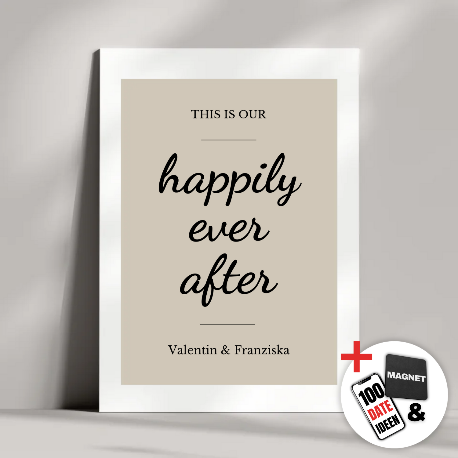 "Happily Ever After" - Personalisiertes Metallposter | Bundle-Aktion
