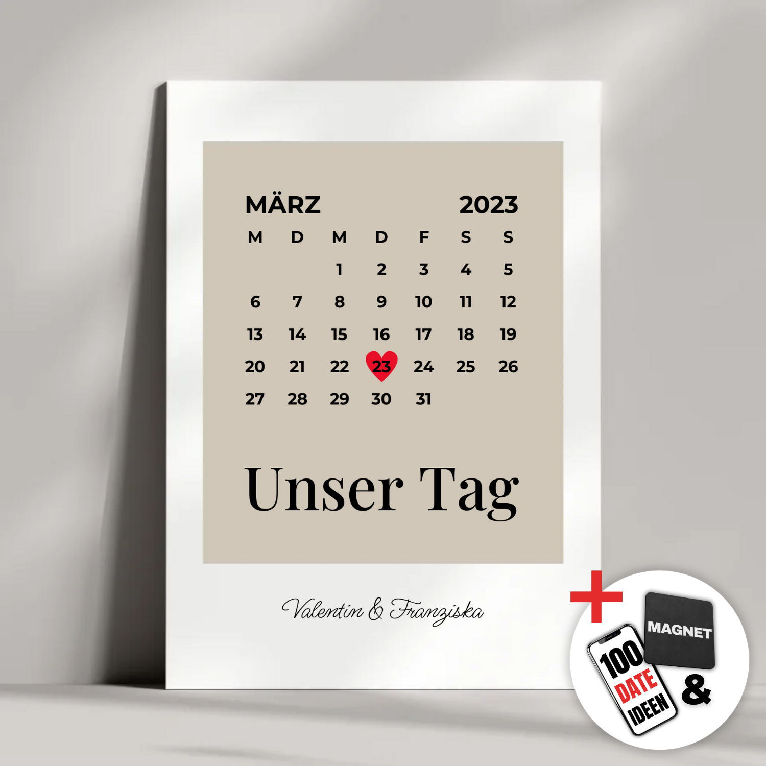 "Unser Tag" - Personalisiertes Metallposter | Bundle-Aktion