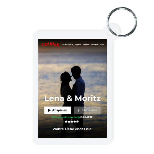 Film Cover wie bei Netflix - Personalisierter Schlüsselanhänger