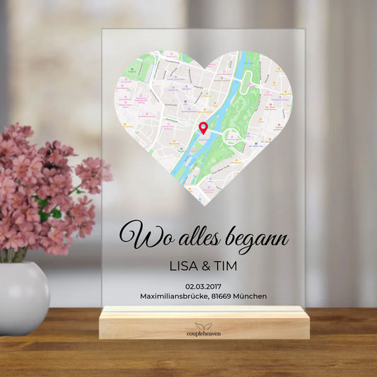 Euer Standort - Personalisiertes Acrylglas - Coupleheaven